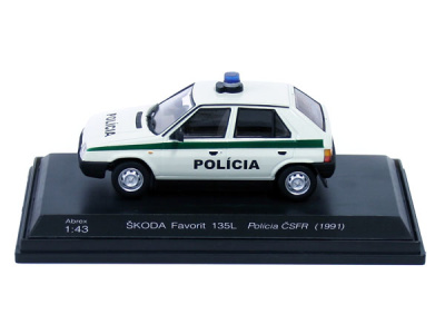 Abrex CZ | M 1:43 | ŠKODA Favorit 135L - Polícia ČSFR (1991)