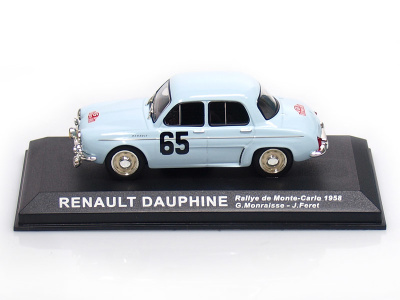 Altaya | M 1:43 | RENAULT Dauphine Gordini # 65 - G.Monraisse / J.Feret - Rallye Monte Carlo (1958)